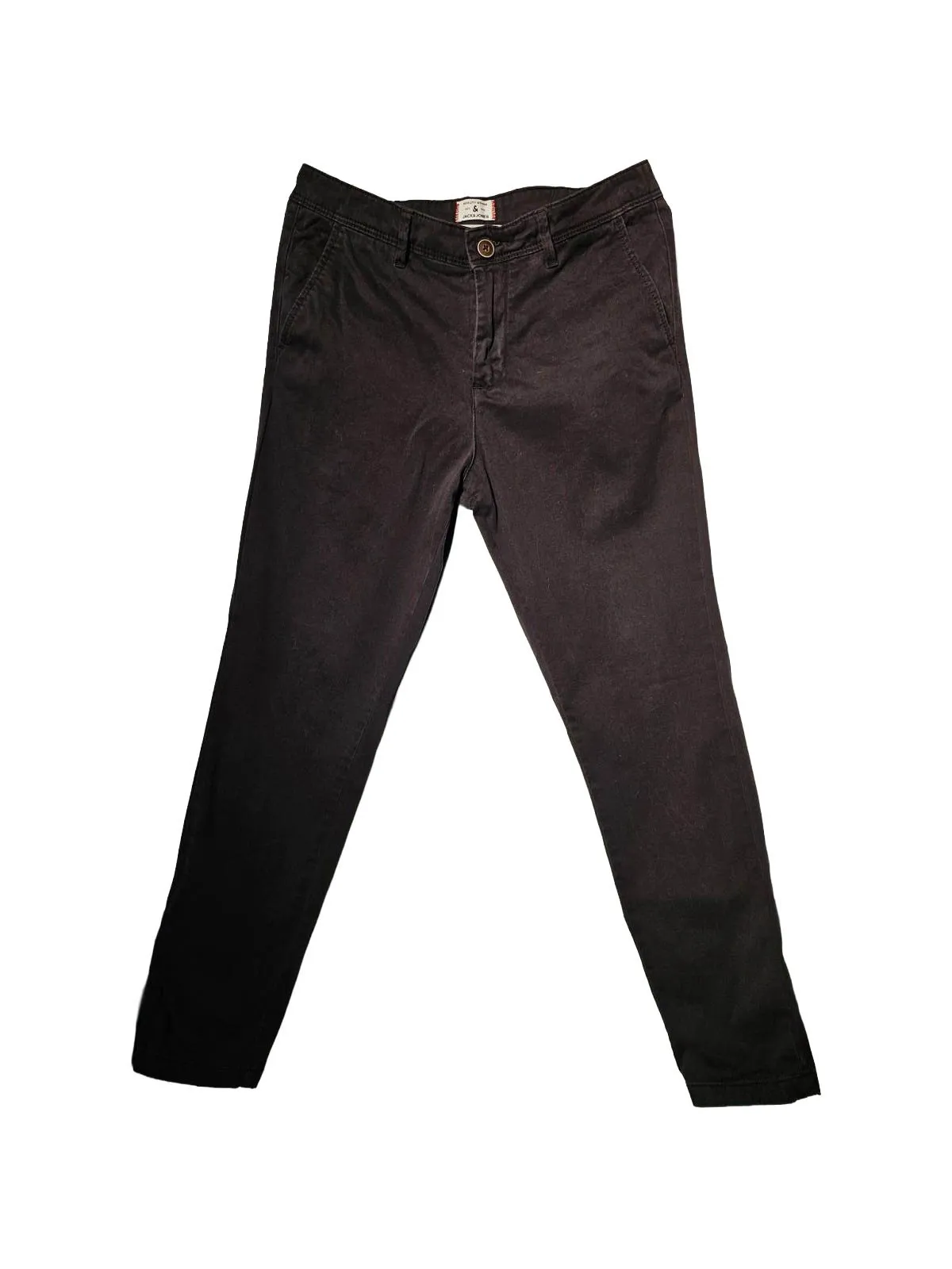 Pantaloni Jack&Jones EU 30 | Negru, Slim fit, Chino, Bumbac