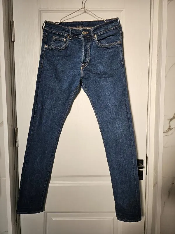 Blugi H&M EU 32 | Albastru, Lungi, Talie joasă, Skinny fit, Bumbac - Image 2