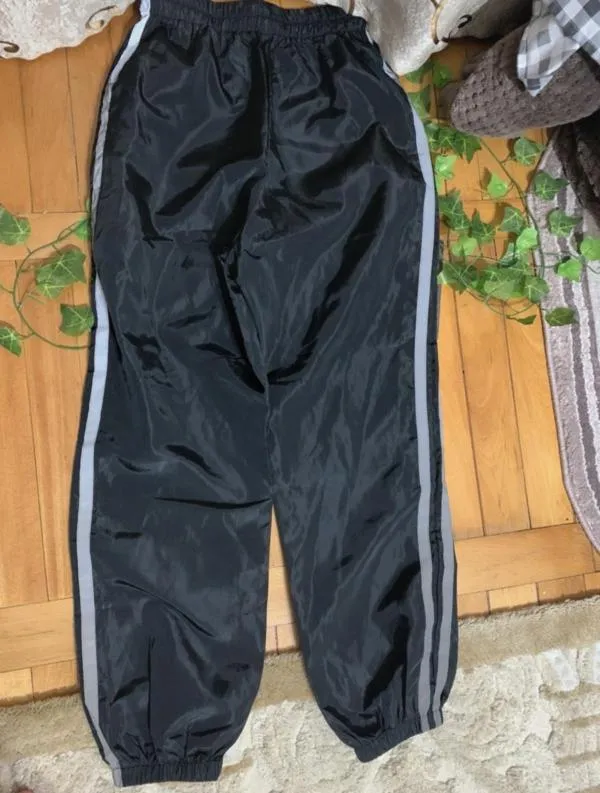 Pantaloni parachute Shein EU 34 | Negru, Talie înaltă, Loose fit, Parachute - Image 3
