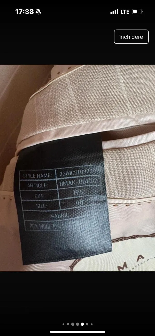 Costum de nuntă BMAN M | Bej - Image 4