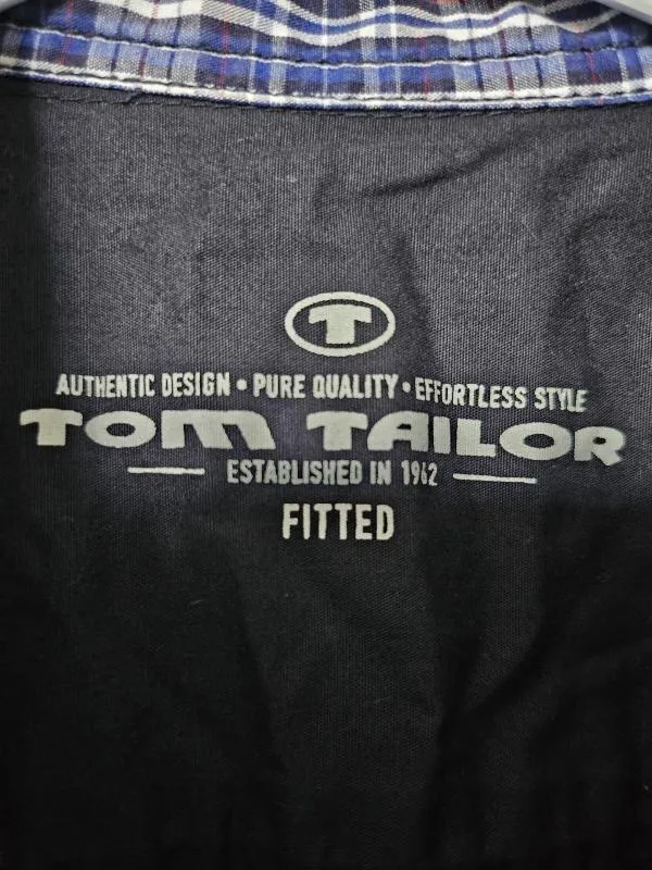 Cămașă cu imprimeu Tom Tailor M | Bleumarin, Mânecă lungă, Bumbac - Image 4