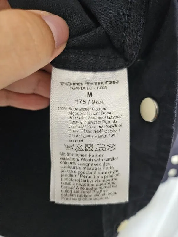 Cămașă cu imprimeu Tom Tailor M | Bleumarin, Mânecă lungă, Bumbac - Image 5