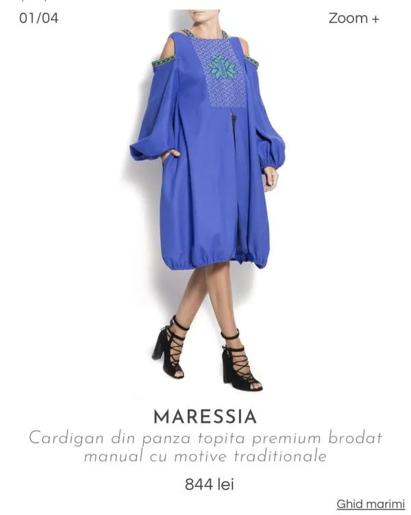 Blazer Maressia EU 40 | Albastru, Bumbac - Image 4