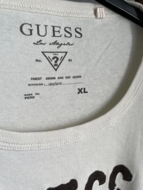 Tricou cu imprimeu Guess XL | Bej - Image 3