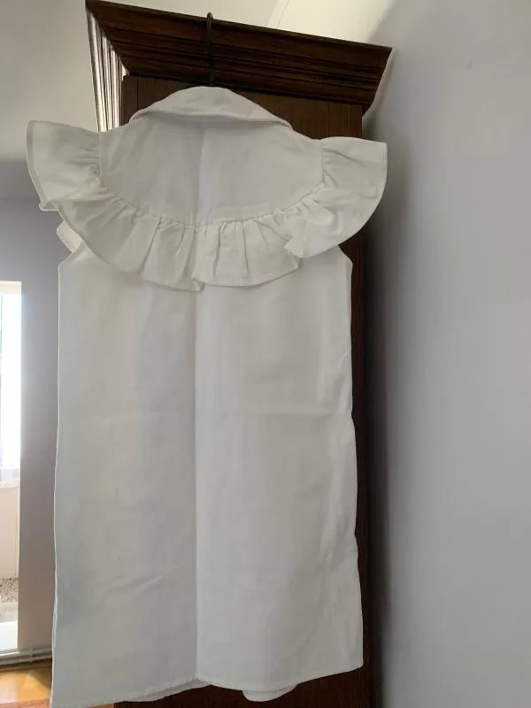 Rochie casual Zara S | Alb, Midi, Fără mâneci, Denim - Image 5