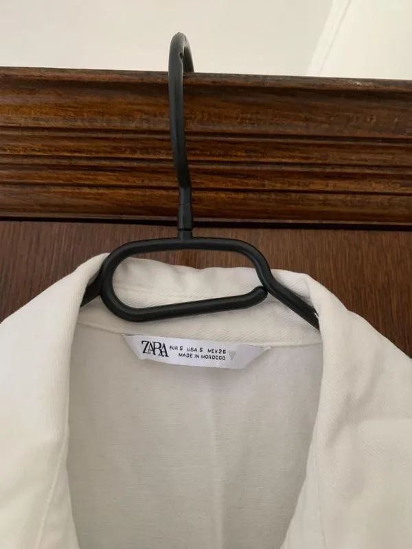 Rochie casual Zara S | Alb, Midi, Fără mâneci, Denim - Image 7