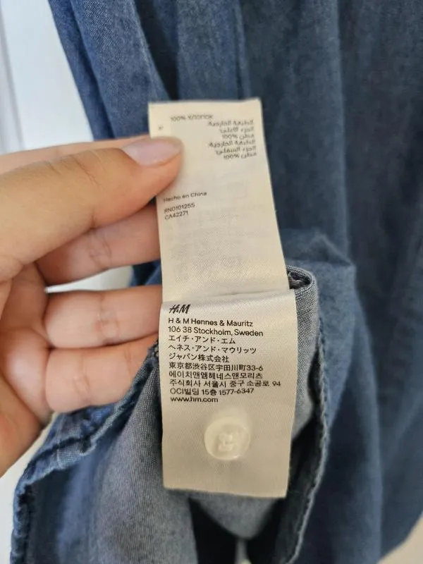 Rochie de vară H&M EU 40 | Albastru, Mini, Dungi, Bumbac - Image 6