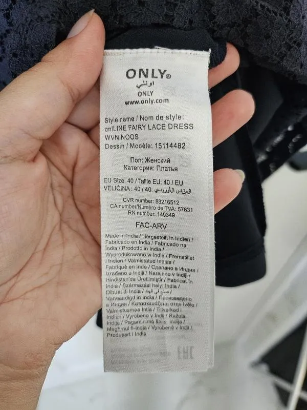 Rochie casual Only EU 40 | Bleumarin, Mini, Fără mâneci, Bumbac - Image 4