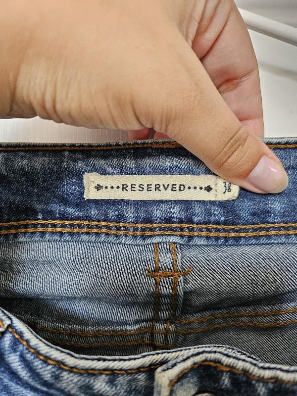 Blugi Reserved EU 38 | Albastru, Lungi, Talie medie, Slim fit, Denim - Image 4