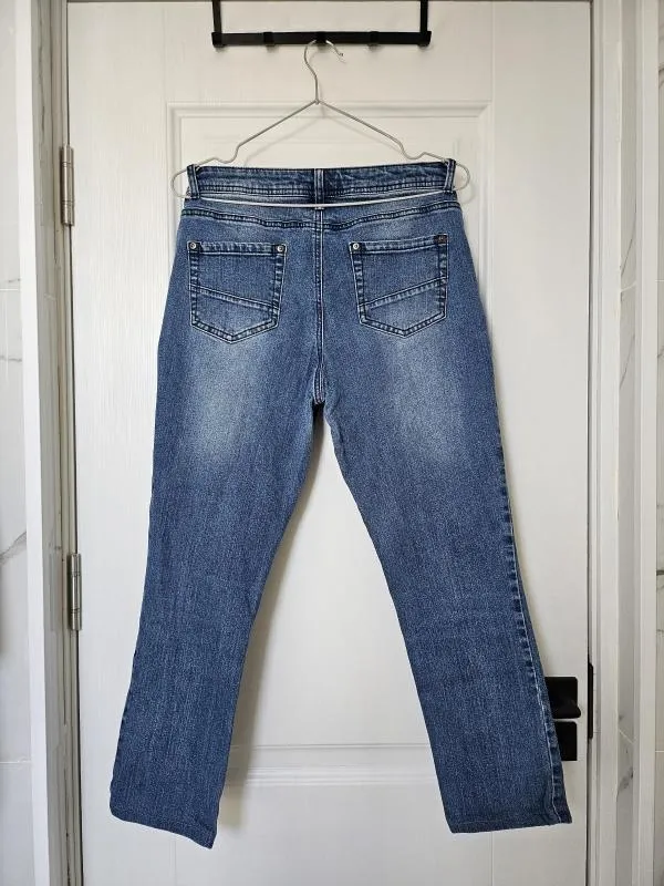 Blugi Woman by Tchibo EU 38 | Albastru, Lungi, Talie medie, Regular (Standard) fit, Bumbac - Image 3