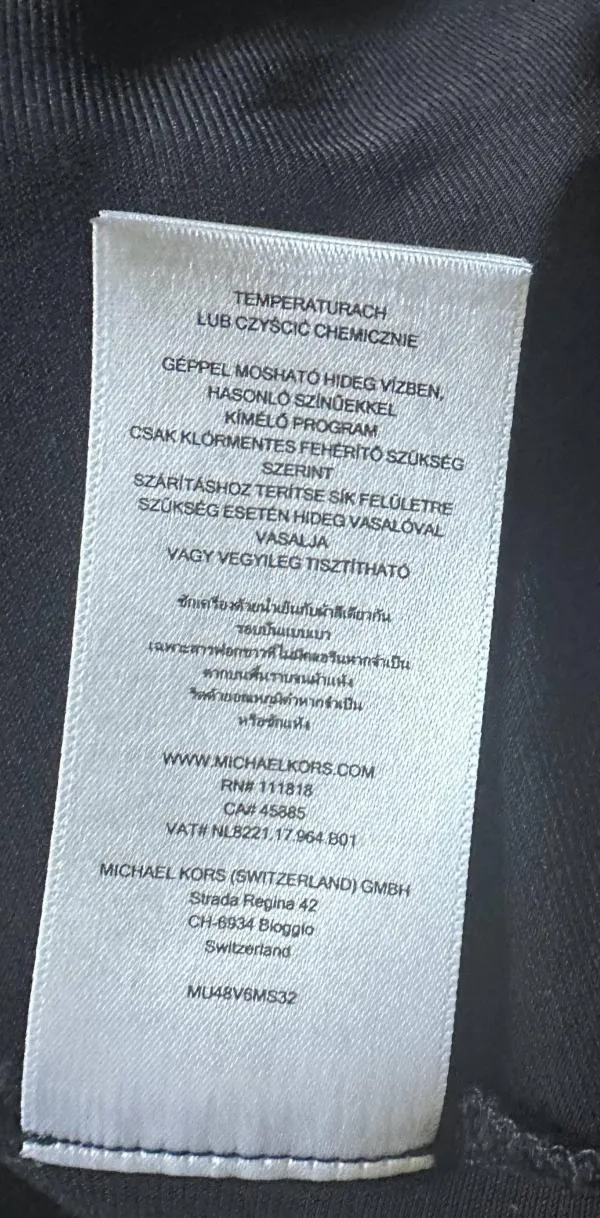 Rochie casual Michael Kors EU 40 | Bleumarin, Maxi, Mânecă scurtă, Pliuri, Poliester - Image 8