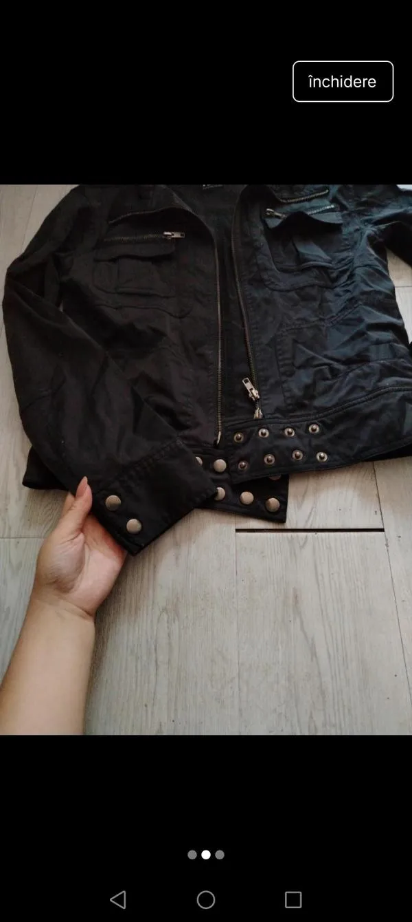 Geacă biker Amisu EU 36 | Negru, Fără glugă - Image 4