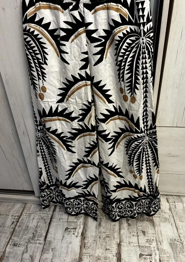 Pantaloni H&M EU 40 | Alb, Lungi, Talie joasă, Flared (Evazați) fit, Poliamidă - Image 12