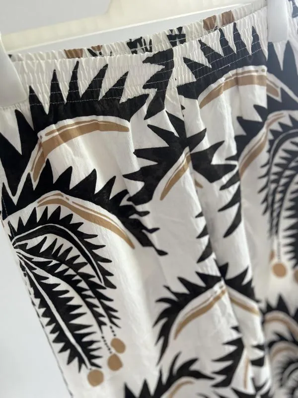 Pantaloni H&M EU 40 | Alb, Lungi, Talie joasă, Flared (Evazați) fit, Poliamidă - Image 8