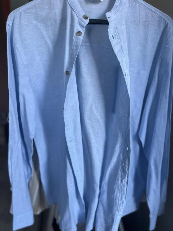 Cămașă din denim H&M EU 34 | Bleu, Mânecă lungă, In - Image 8