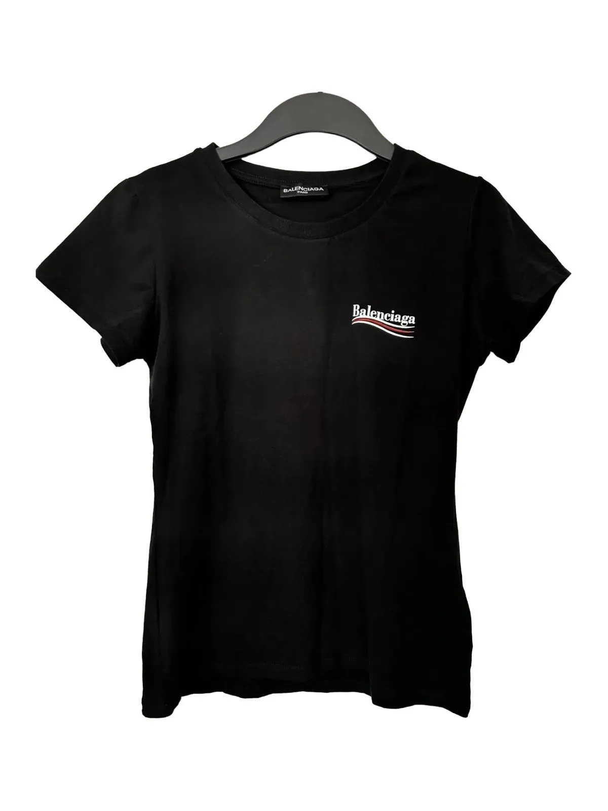 Tricou Balenciaga EU 38 | Negru, Normal, Mânecă scurtă, Regular   Standard fit, Logo, Bumbac