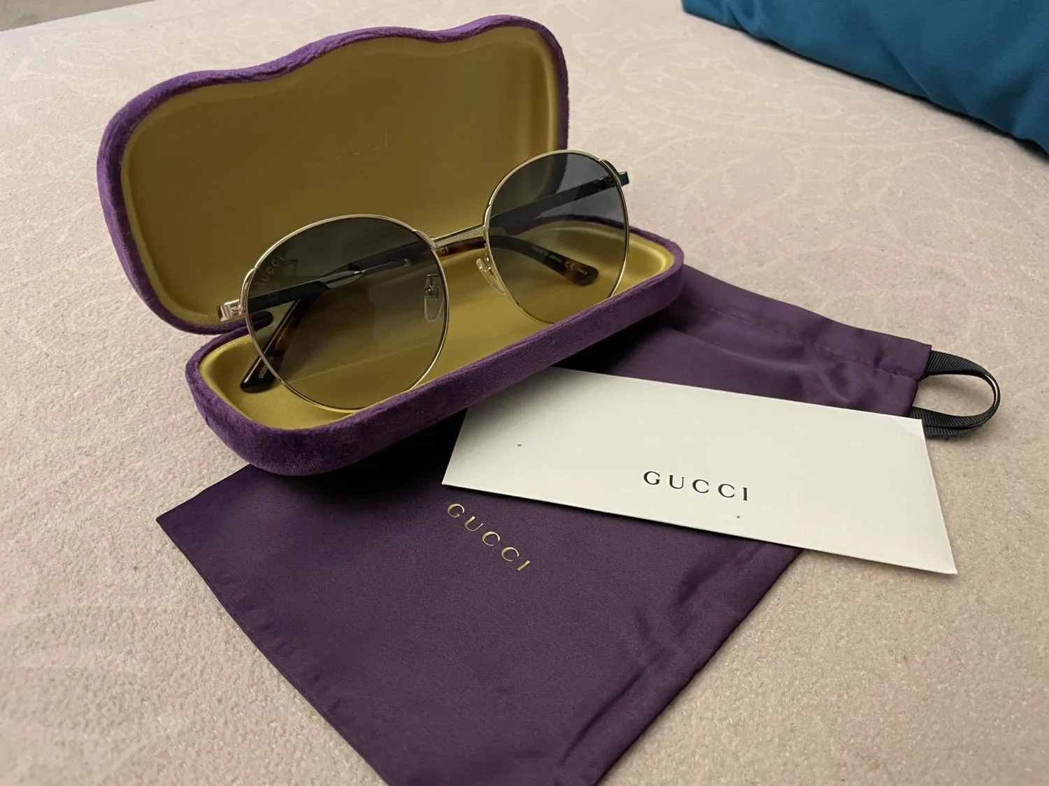 Ochelari de soare Gucci | Auriu