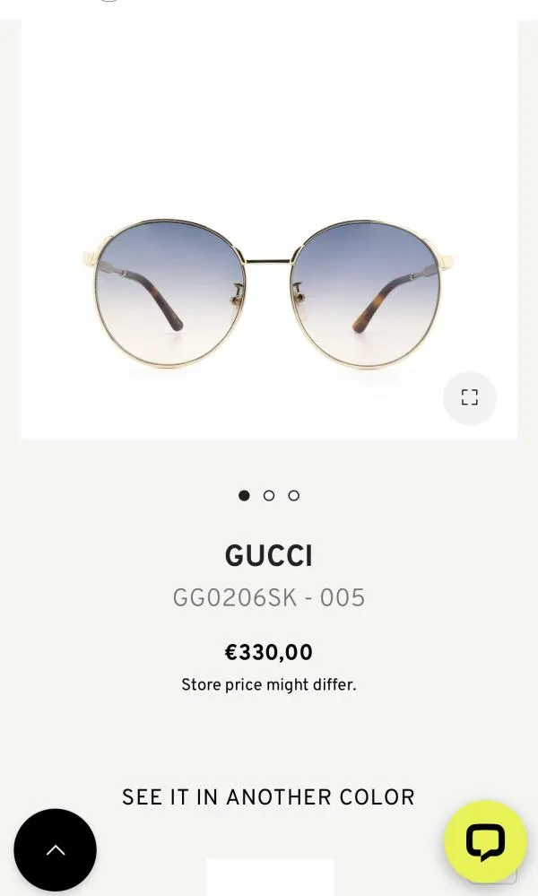 Ochelari de soare Gucci | Auriu - Image 4