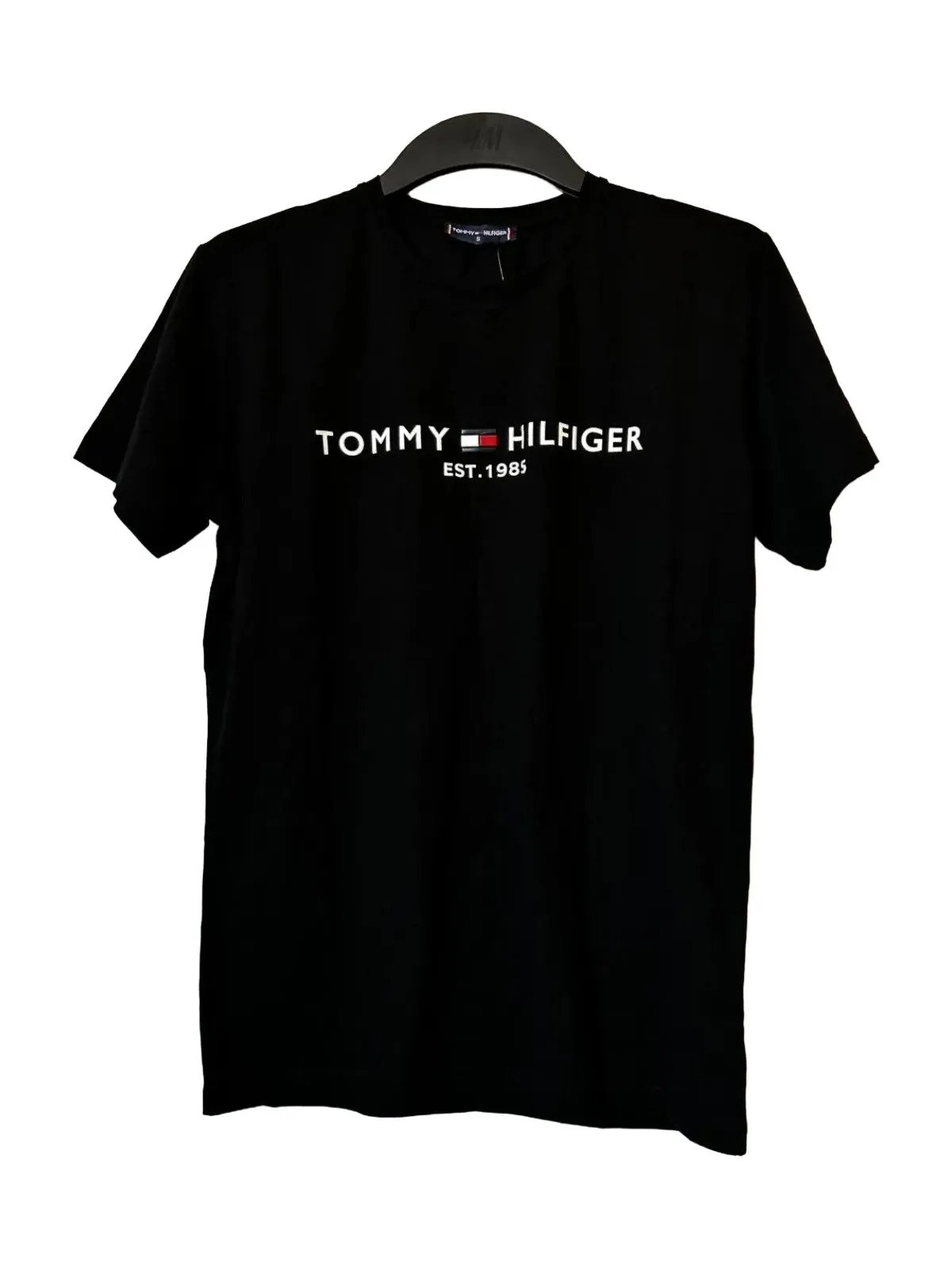 Tricou Tommy Hilfiger EU 36 | Negru, Normal, Regular Standard fit, Logo, Bumbac