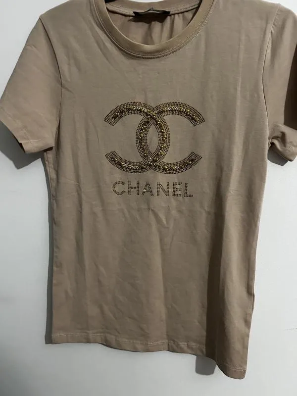 Tricou Chanel EU 38 | Bej, Normal, Bumbac - Image 2