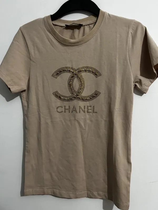 Tricou Chanel EU 38 | Bej, Normal, Bumbac - Image 3