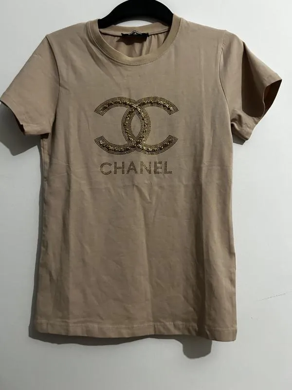 Tricou Chanel EU 38 | Bej, Normal, Bumbac