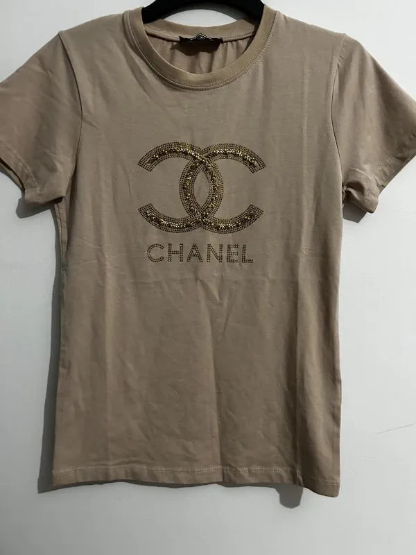 Tricou Chanel EU 38 | Bej, Normal, Bumbac - Image 7