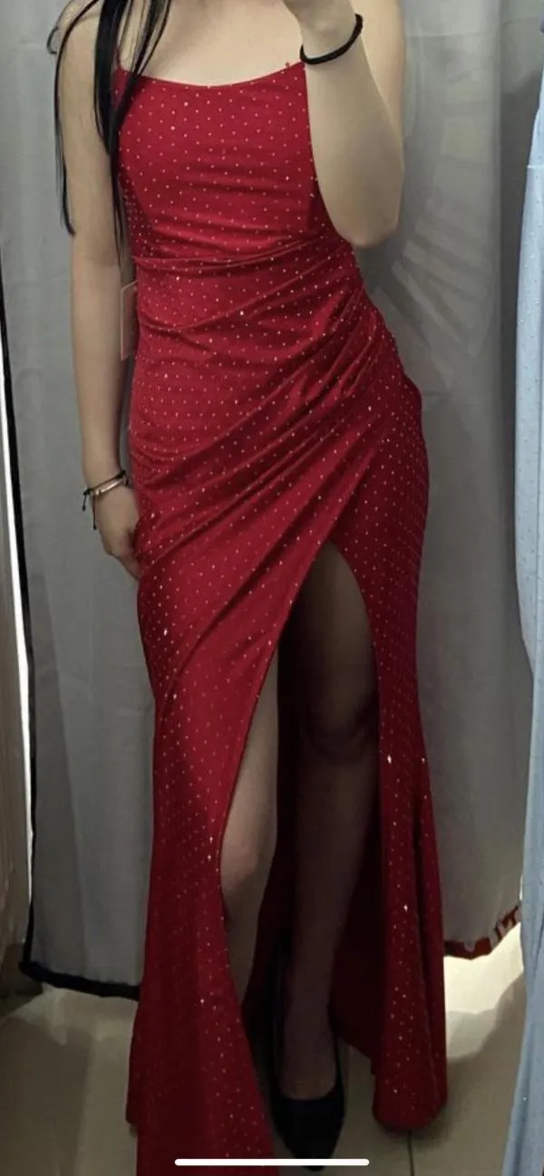 Rochie de ocazie Only EU 34 | Burgundy, Maxi, Bretele subțiri, Pietre decorative - Image 6