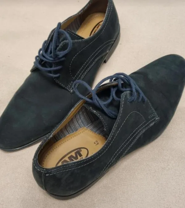 Pantofi AM Shoe Company EU 40 | Bleumarin, Piele întoarsă Suede - Image 3