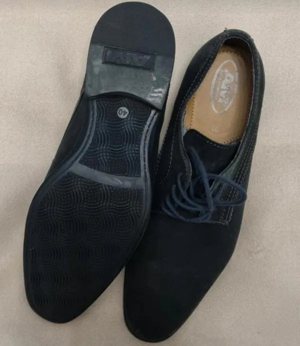 Pantofi AM Shoe Company EU 40 | Bleumarin, Piele întoarsă Suede - Image 4