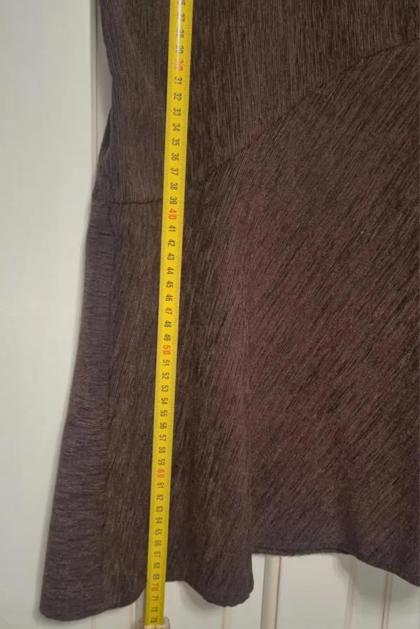 Fustă A-line EU 40 | Maro, Midi, Lungă fit, Reiat - Image 8