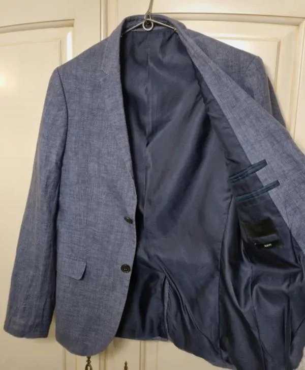 Sacou de costum H&M M | Albastru - Image 4