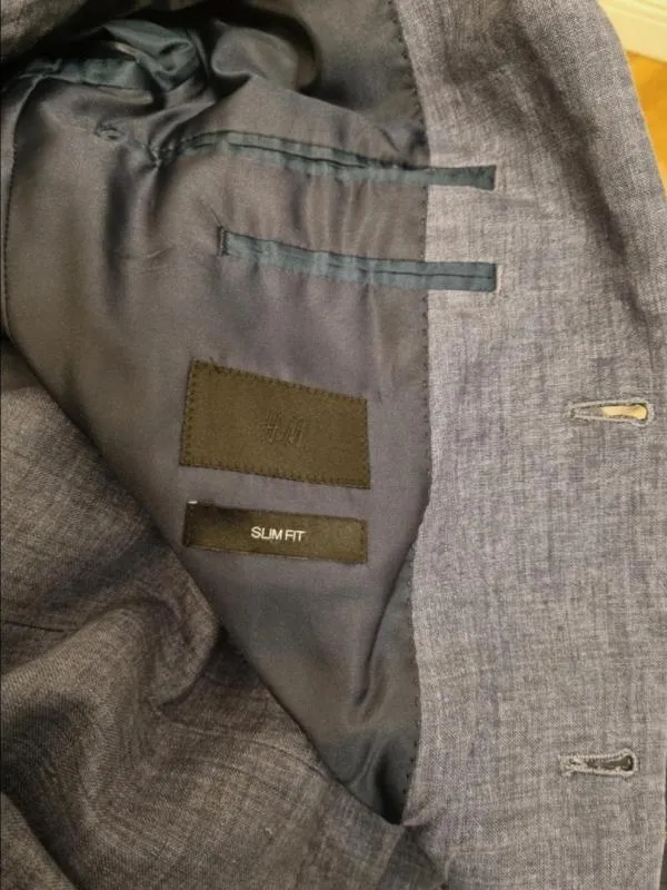 Sacou de costum H&M M | Albastru - Image 5
