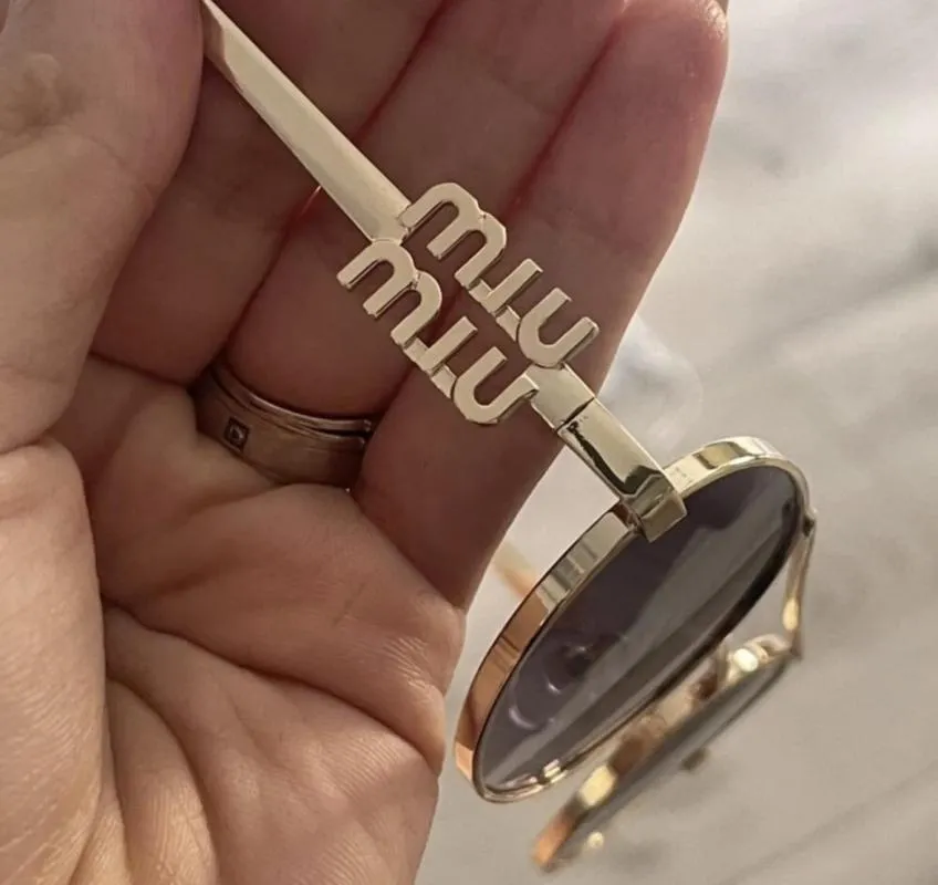 Ochelari de soare Miu | Auriu - Image 4