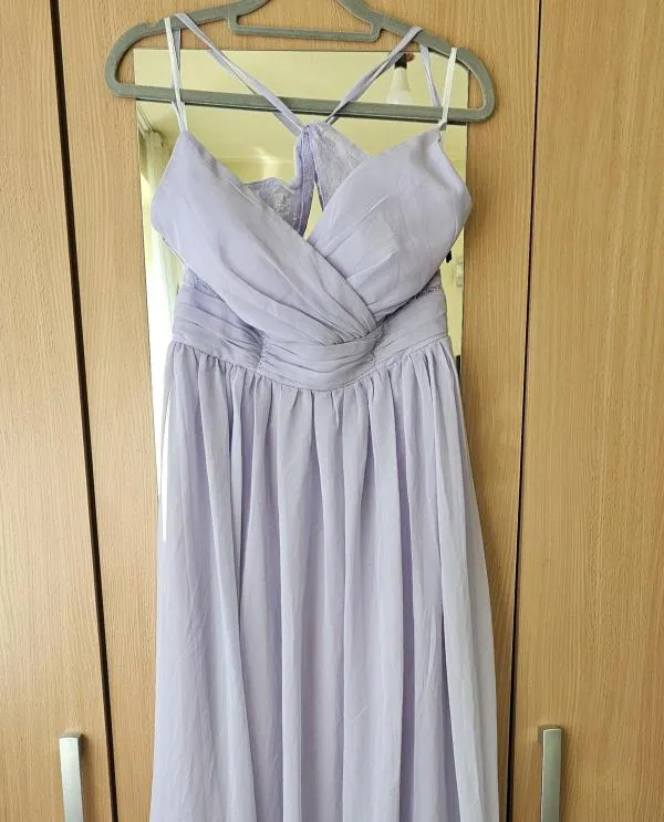 Rochie de ocazie Shein EU 36 | Mov, Maxi, Bretele subțiri, Dantelă, Poliester