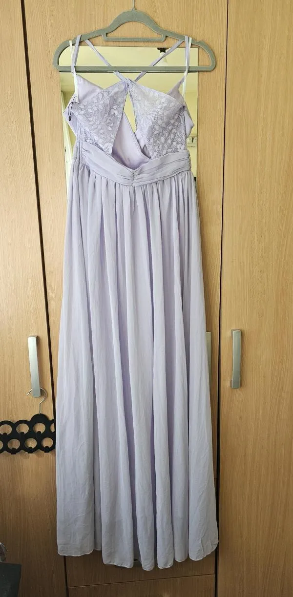 Rochie de ocazie Shein EU 36 | Mov, Maxi, Bretele subțiri, Dantelă, Poliester - Image 3