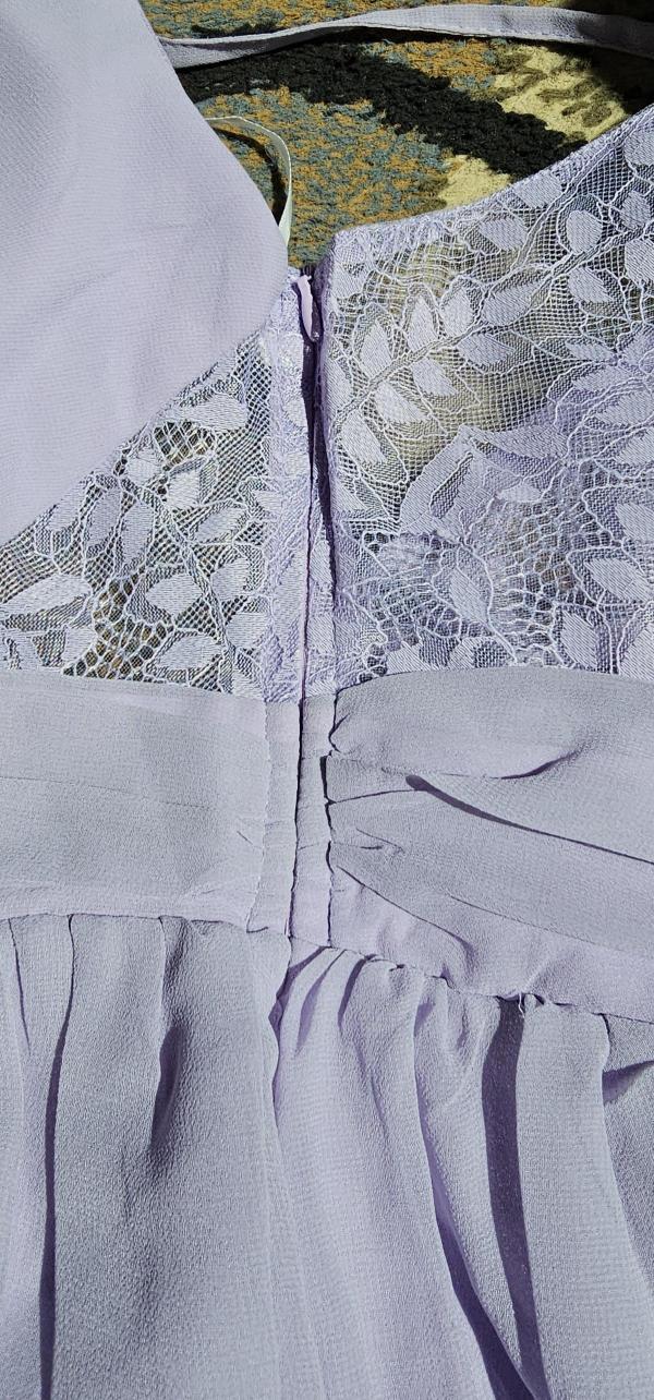 Rochie de ocazie Shein EU 36 | Mov, Maxi, Bretele subțiri, Dantelă, Poliester - Image 5
