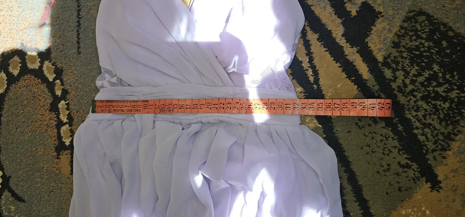 Rochie de ocazie Shein EU 36 | Mov, Maxi, Bretele subțiri, Dantelă, Poliester - Image 8