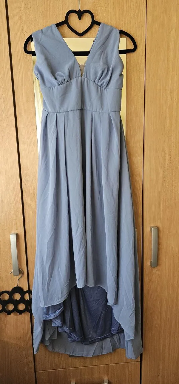 Rochie de ocazie Shein EU 38 | Albastru, Maxi, Fără mâneci, Drapat, Poliester - Image 2