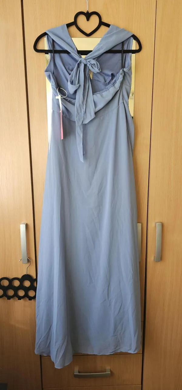 Rochie de ocazie Shein EU 38 | Albastru, Maxi, Fără mâneci, Drapat, Poliester - Image 3