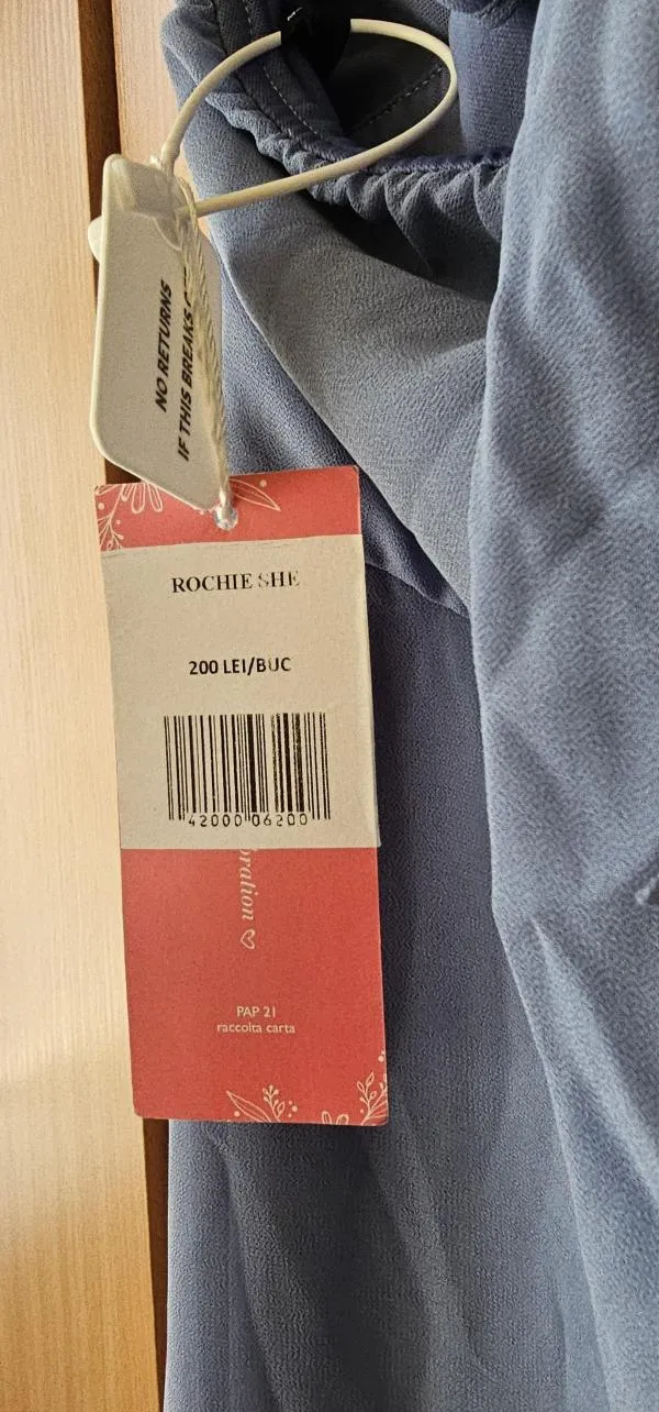 Rochie de ocazie Shein EU 38 | Albastru, Maxi, Fără mâneci, Drapat, Poliester - Image 5
