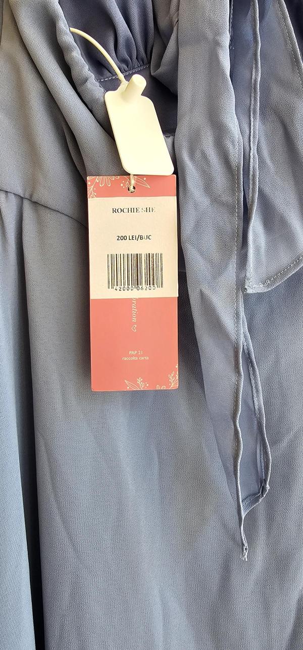 Rochie de ocazie Shein EU 38 | Albastru, Maxi, Fără mâneci, Drapat, Poliester - Image 7