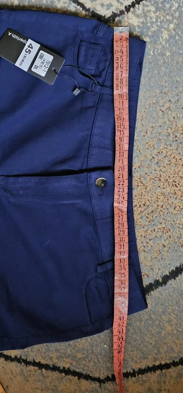 Pantaloni Shein EU 44 | Bleumarin, Trei sferturi, Talie medie, Vâscoză - Image 3