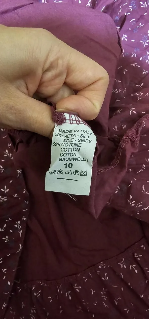 Rochie de vară EU 40 | Mov, Maxi, Cu umerii goi, Floral & Tropical, Bumbac - Image 4