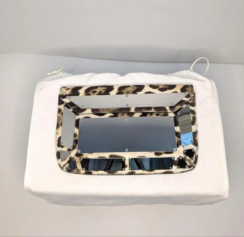 Geantă clutch Giuseppe Zanotti | Bej, Animal print, Blană naturală