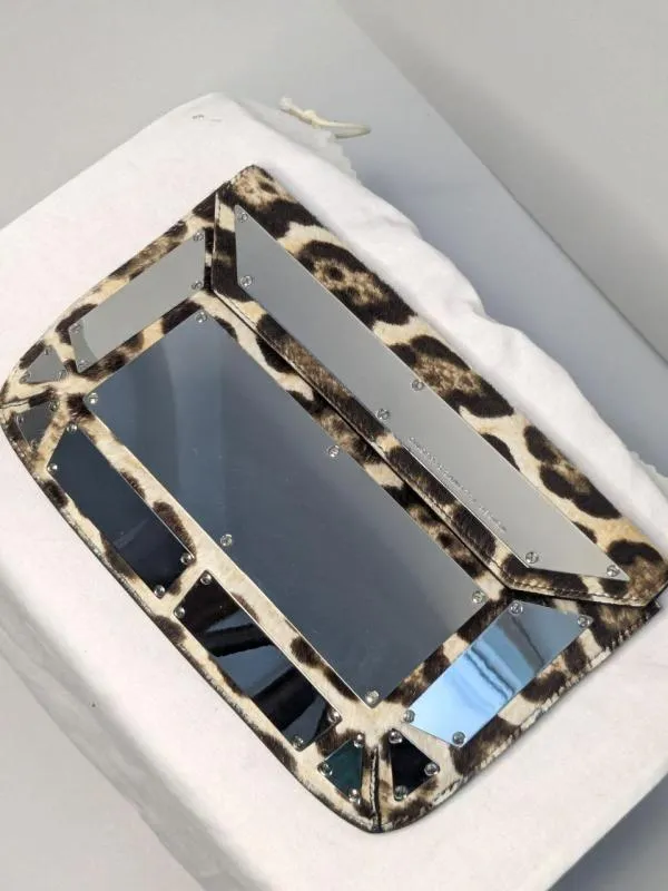 Geantă clutch Giuseppe Zanotti | Bej, Animal print, Blană naturală - Image 2