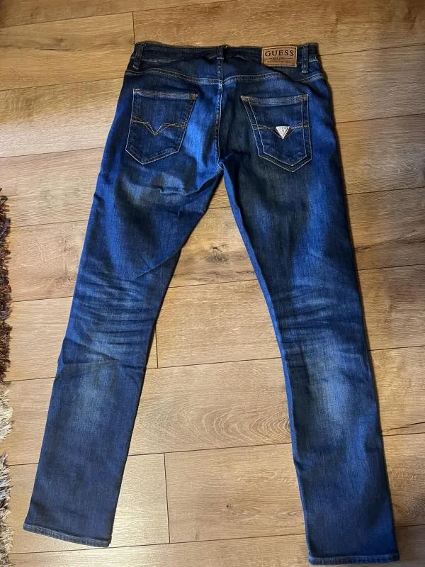 Blugi Guess EU 48 | Bleumarin, Lungi, Skinny fit, Denim - Image 11