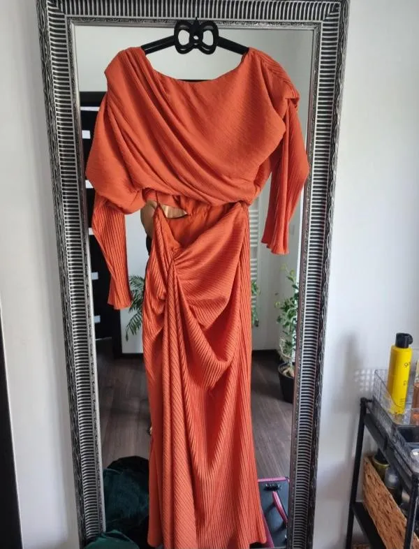 Rochie de seară ASOS EU 40 | Cărămiziu, Maxi, Mânecă lungă - Image 5