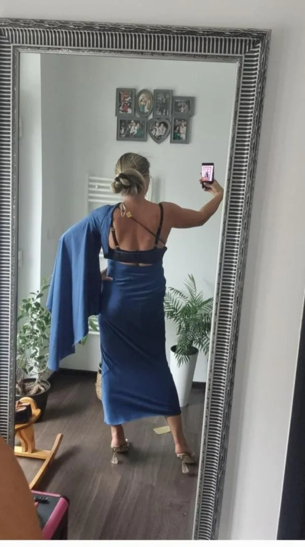 Rochie de seară ASOS EU 34 | Albastru, Midi, Pe un umăr - Image 8