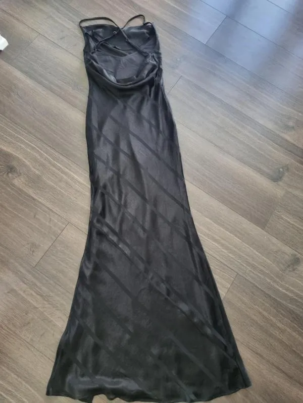 Rochie de seară ASOS EU 36 | Negru, Maxi, Bretele subțiri - Image 3